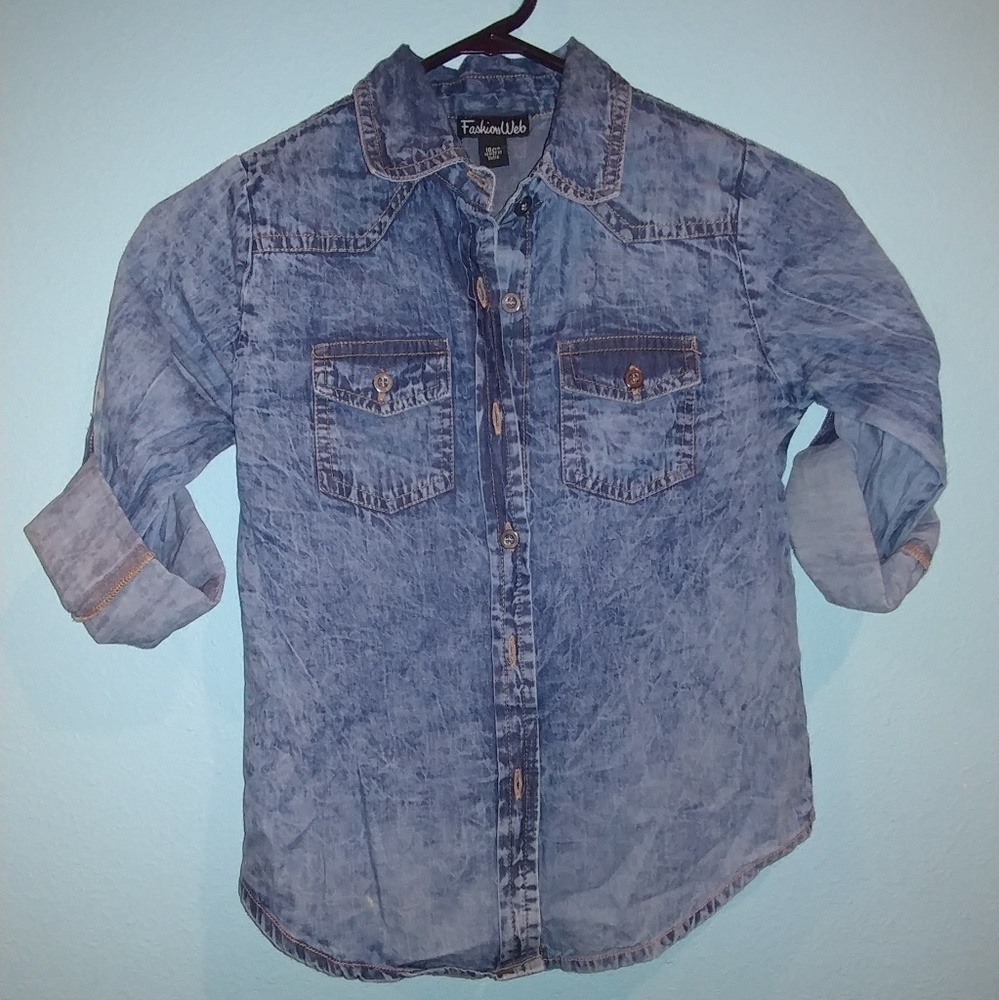 Girls blue jean blouse